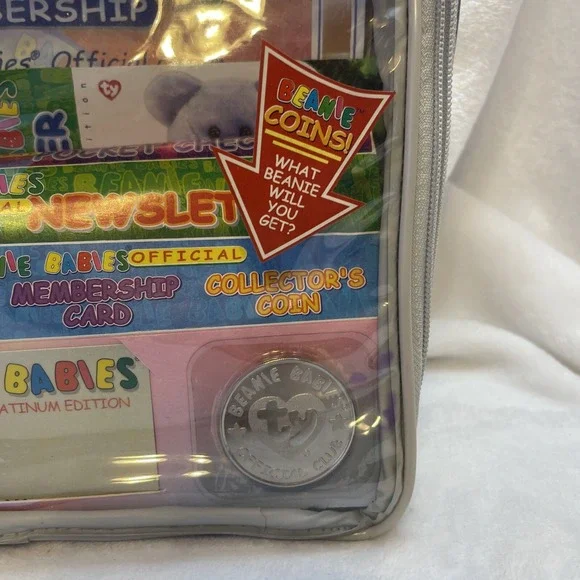 Vintage OPENED TY Beanie Babies‎ Membership Official Club Kit with Bear & Coin